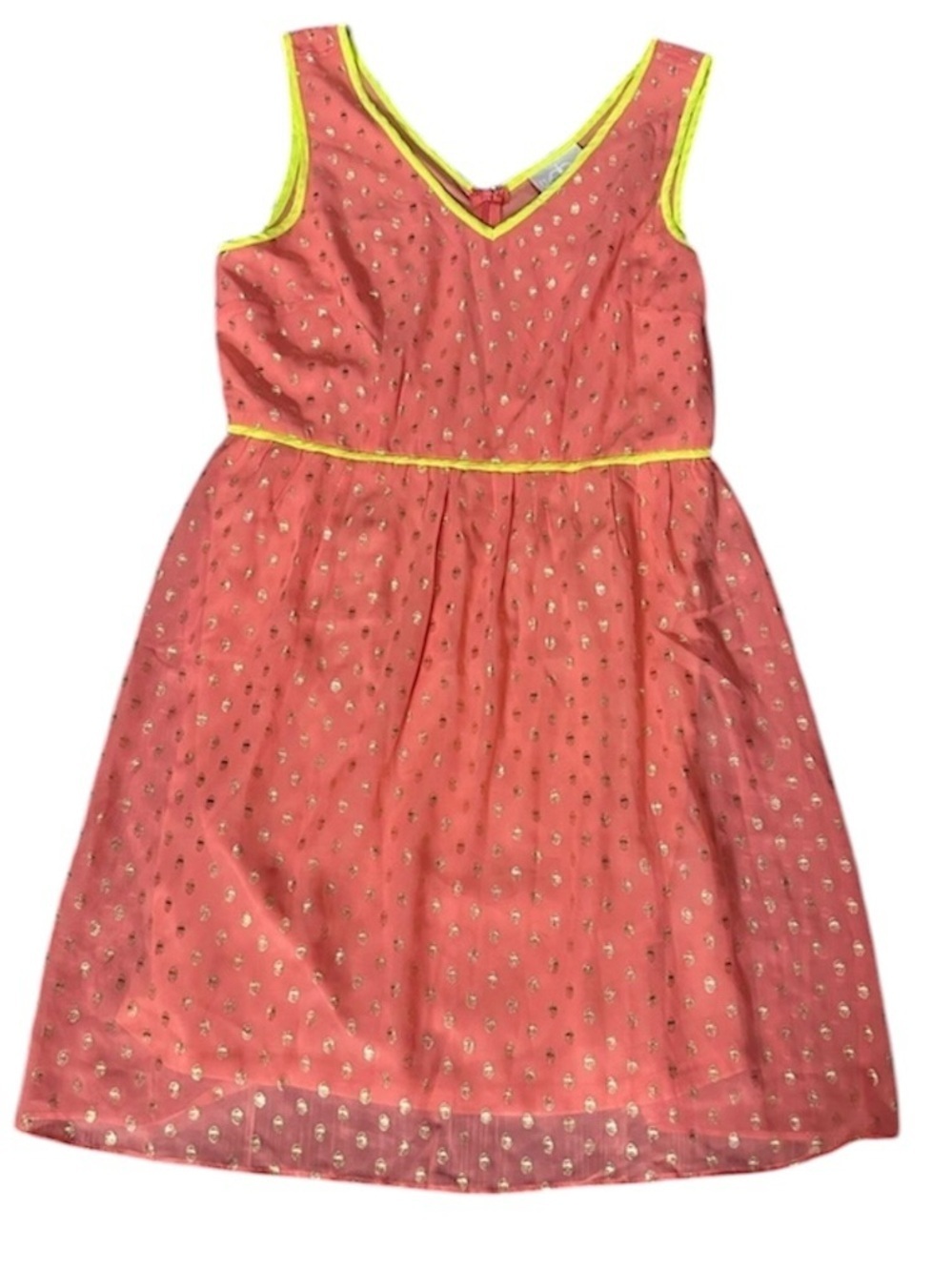 Romeo & Juliet Couture Coral Sleeveless Sheath Dress Large